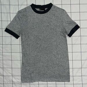 ASOS Fitted Jersey Knit T-Shirt. Gray. Size Small.